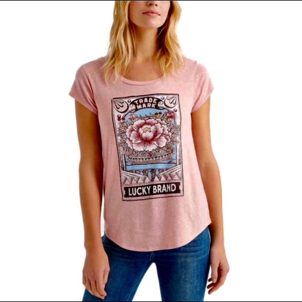 Sale 🧨 Lucky Brand Retro Floral Graphic T-Shirt.